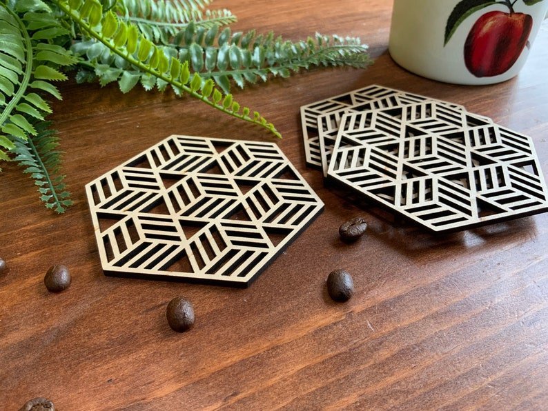 Coasters Geometric Coaster Set