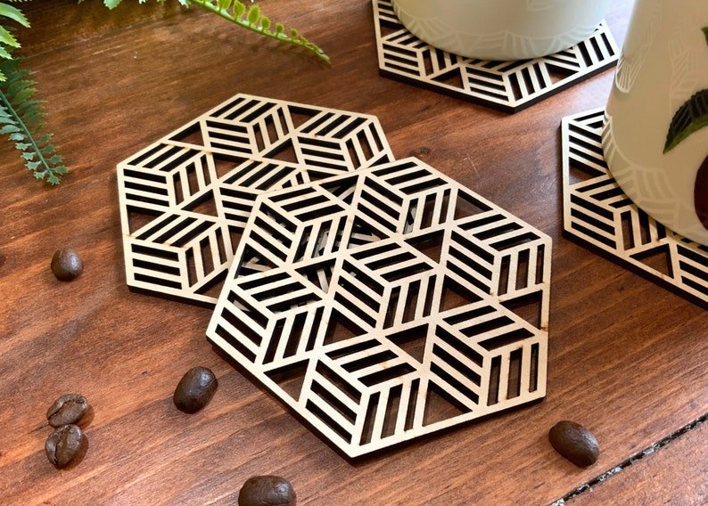 Coasters Geometric Coaster Set