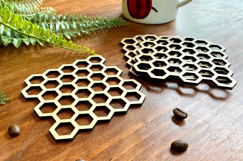 Coasters Honeycomb Coaster Set