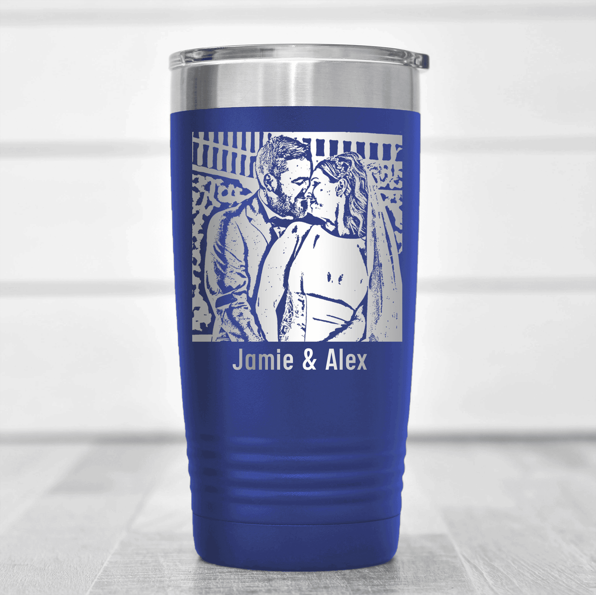 Personalized Anniversary Photo Custom Laser Engraved Tumbler for her, Customized Gifts for Women by Groovy Girl Gifts