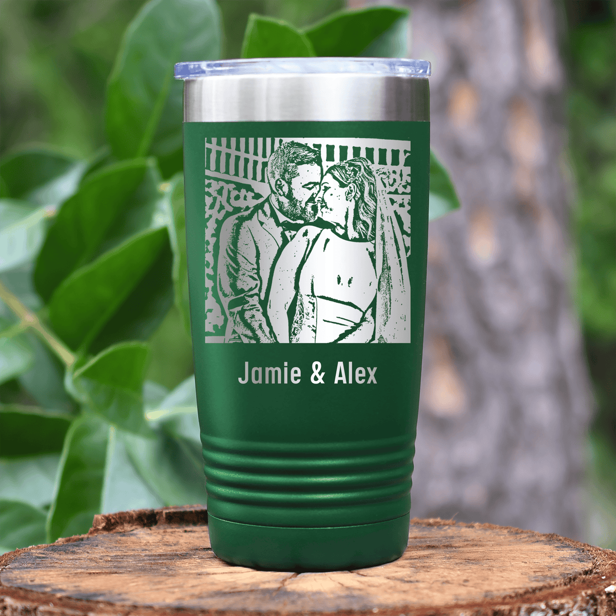 Personalized Anniversary Photo Custom Laser Engraved Tumbler for her, Customized Gifts for Women by Groovy Girl Gifts