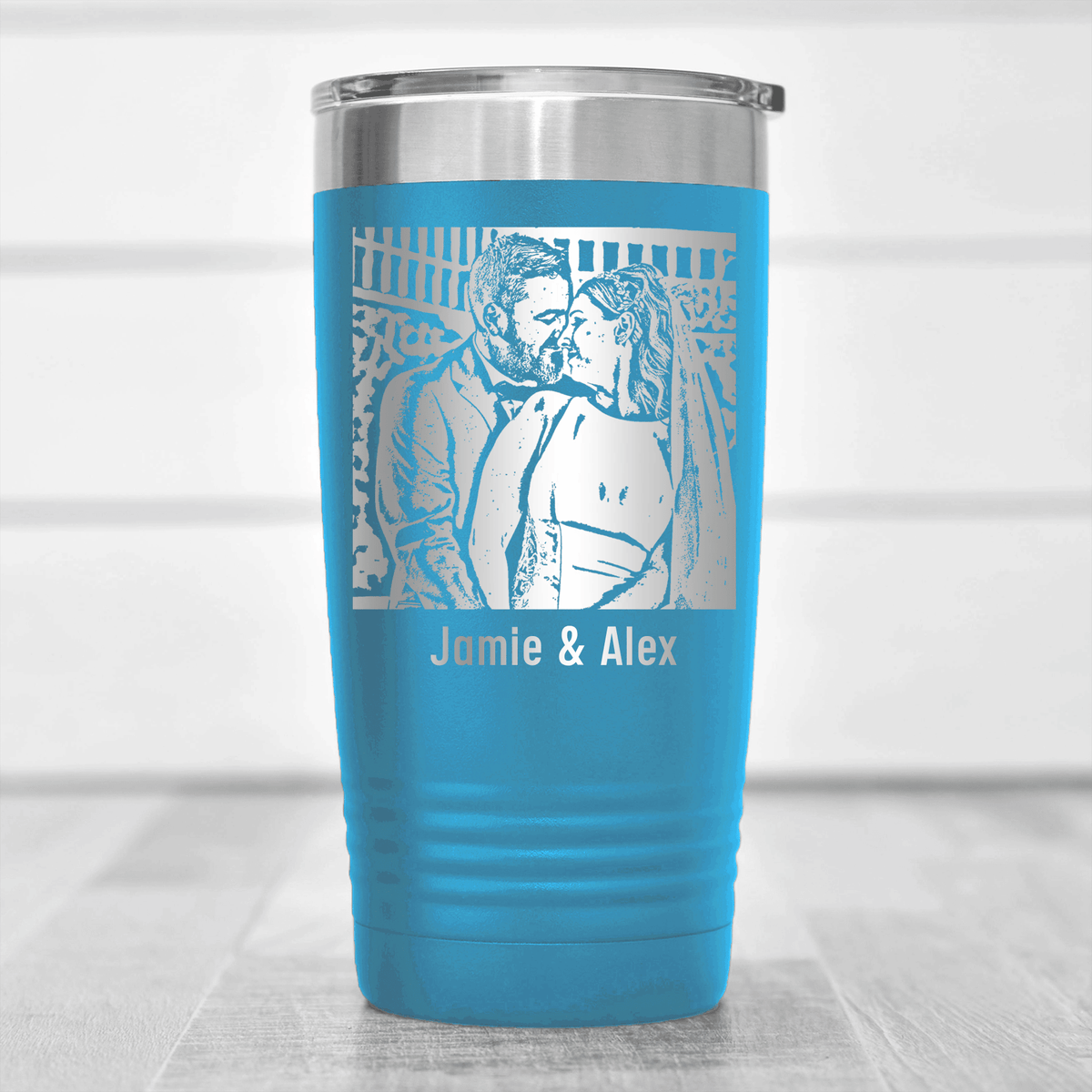 Personalized Anniversary Photo Custom Laser Engraved Tumbler for her, Customized Gifts for Women by Groovy Girl Gifts
