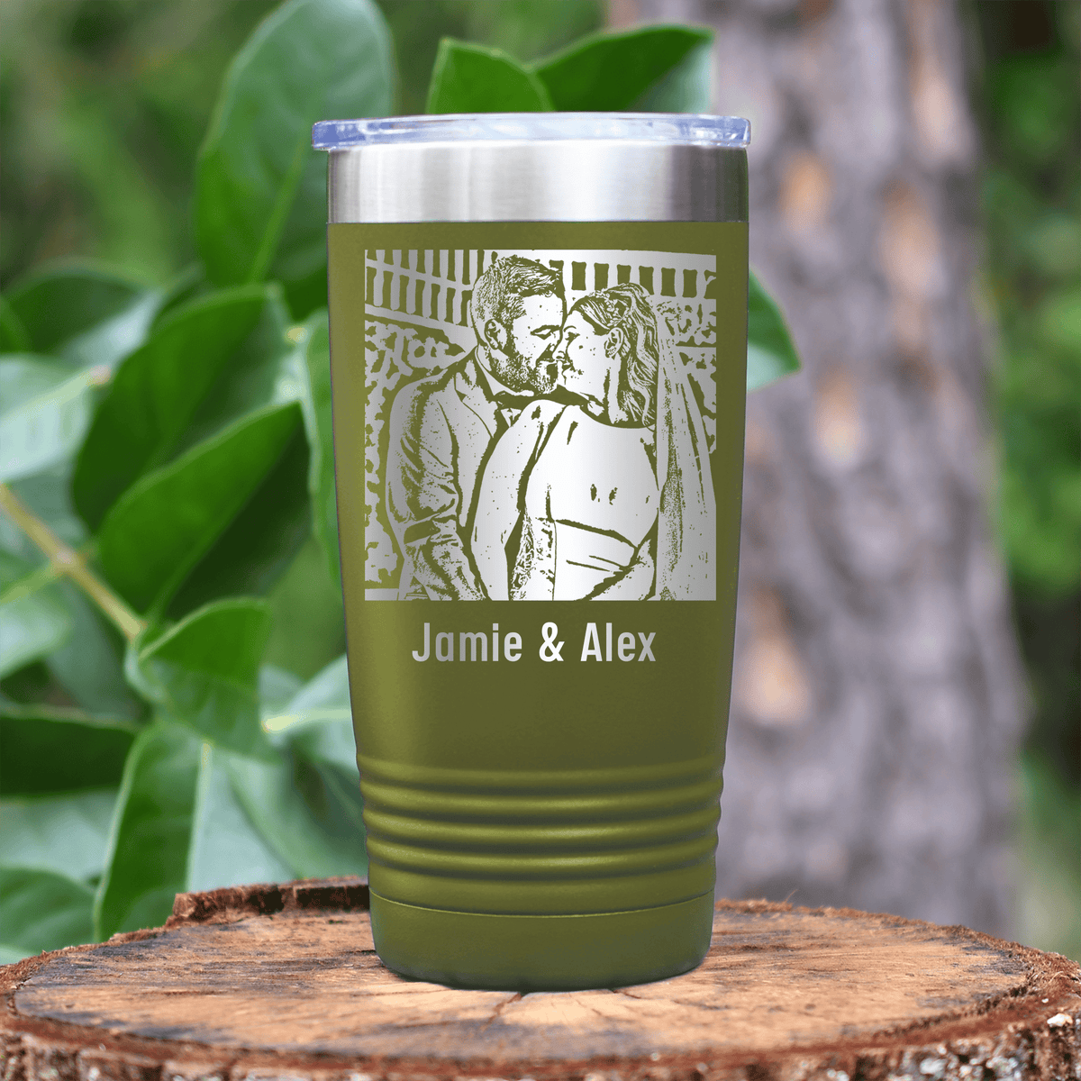 Personalized Anniversary Photo Custom Laser Engraved Tumbler for her, Customized Gifts for Women by Groovy Girl Gifts