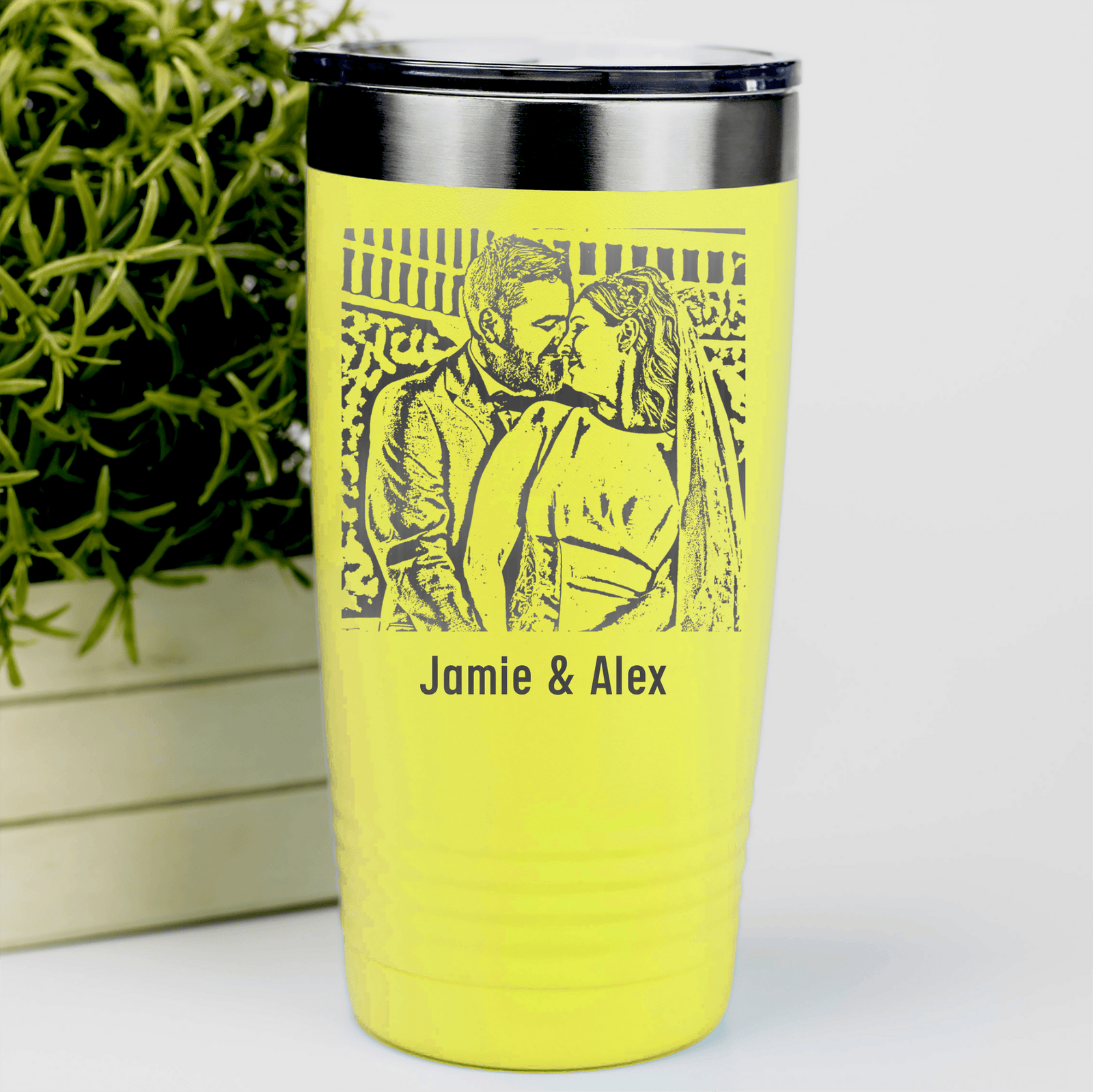 Personalized Anniversary Photo Custom Laser Engraved Tumbler for her, Customized Gifts for Women by Groovy Girl Gifts