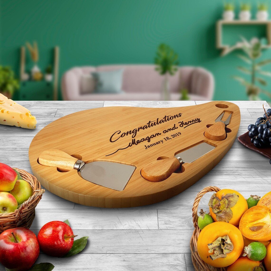 Cutting Board Custom Anniversary Cheese Board