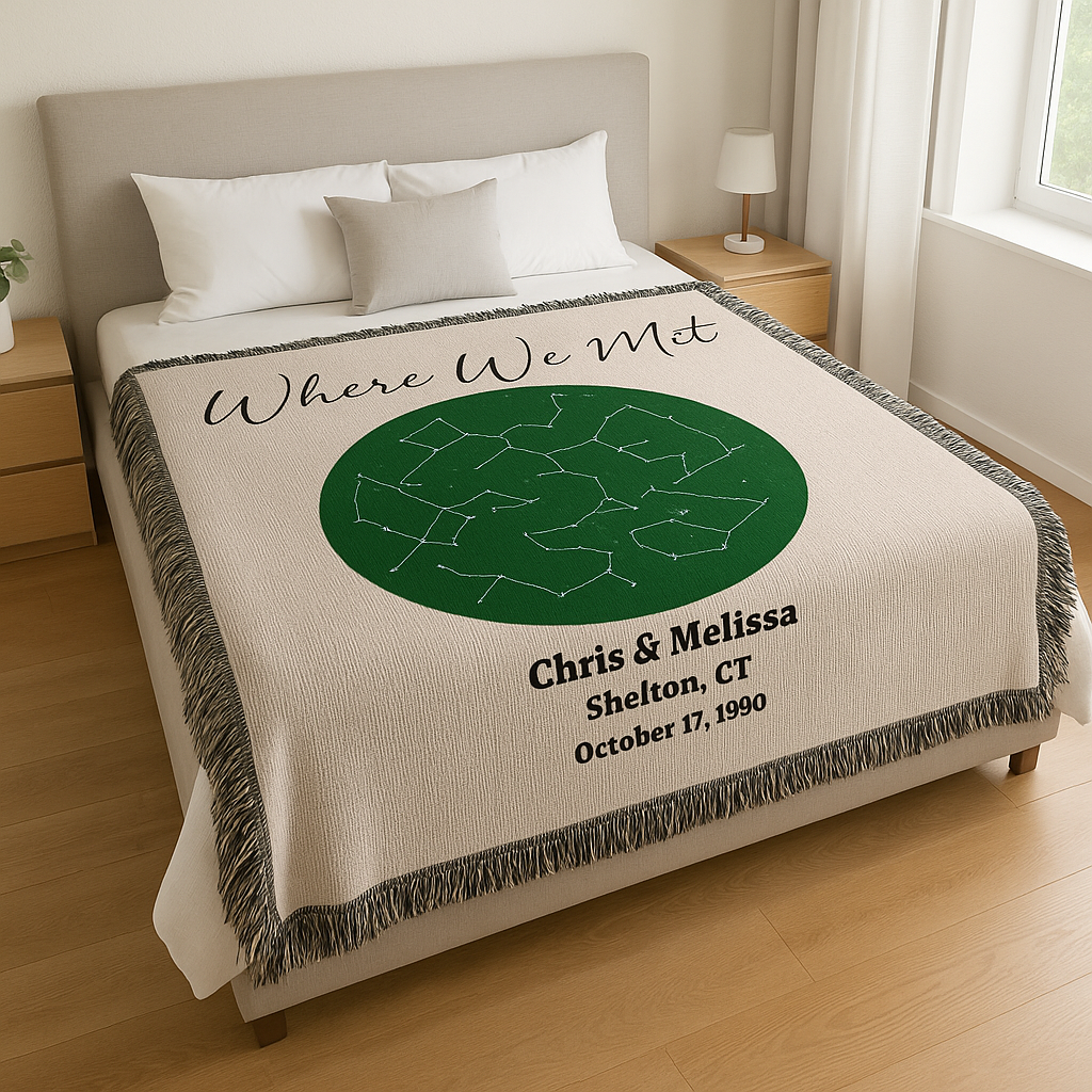 Star Map Anniversary Blanket