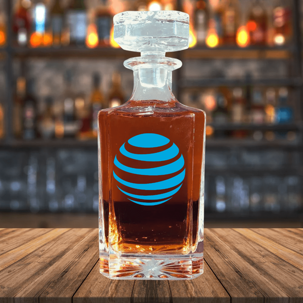 Personalized Color Logo Decanter for her, Customized Gifts for Women by Groovy Girl Gifts