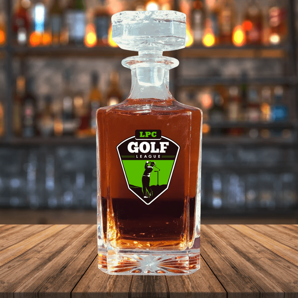 Personalized Color Logo Decanter for her, Customized Gifts for Women by Groovy Girl Gifts