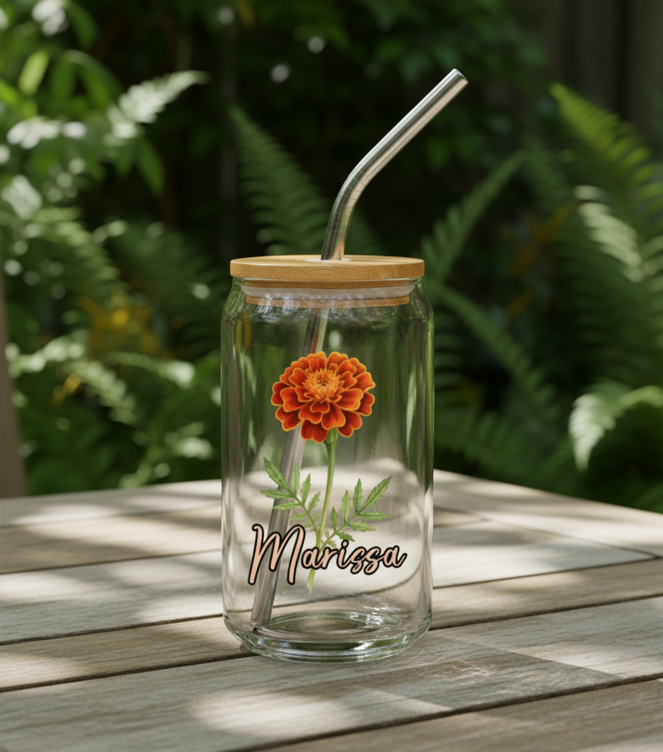 The Signature Birth Flower Glass