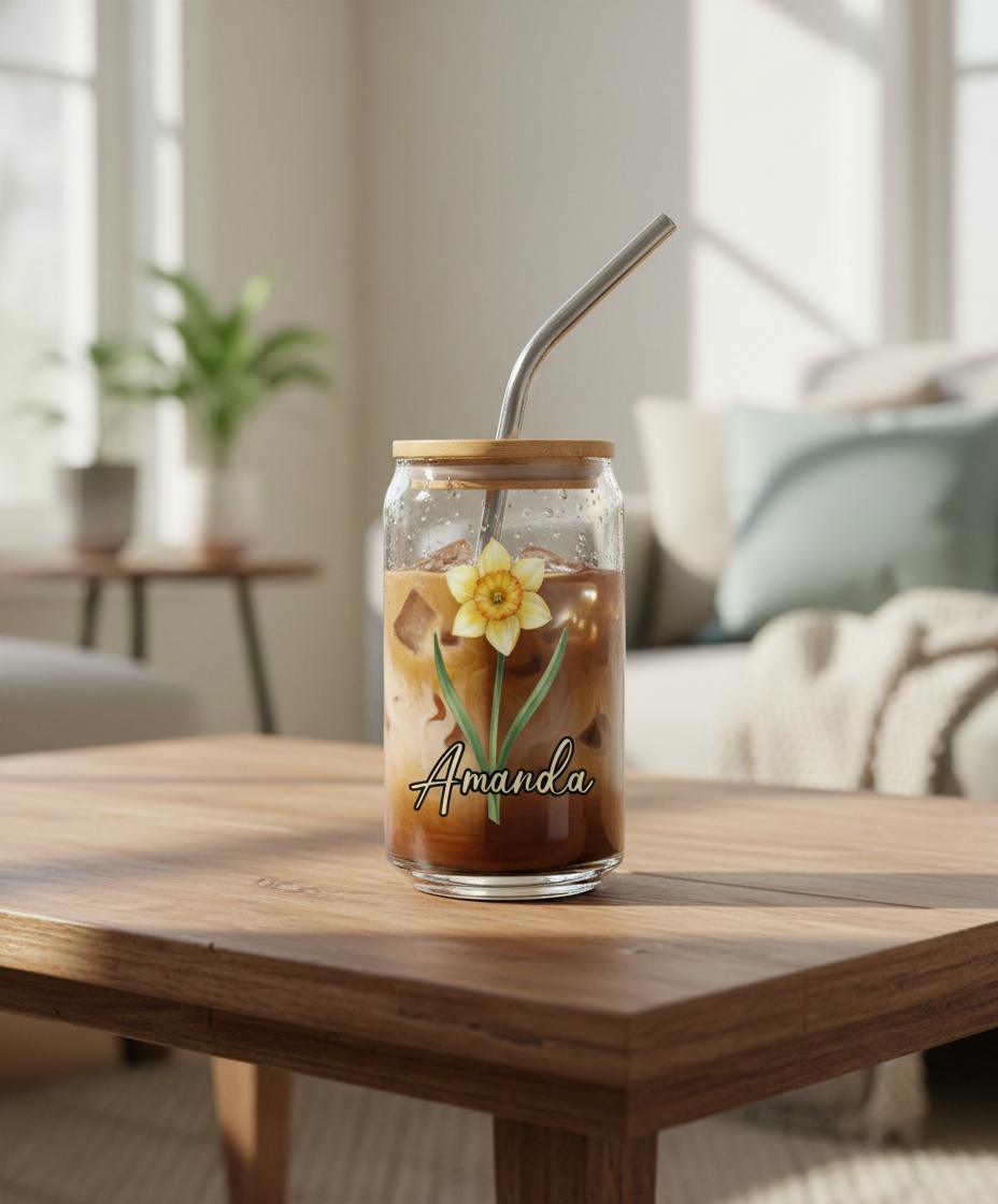 The Signature Birth Flower Glass