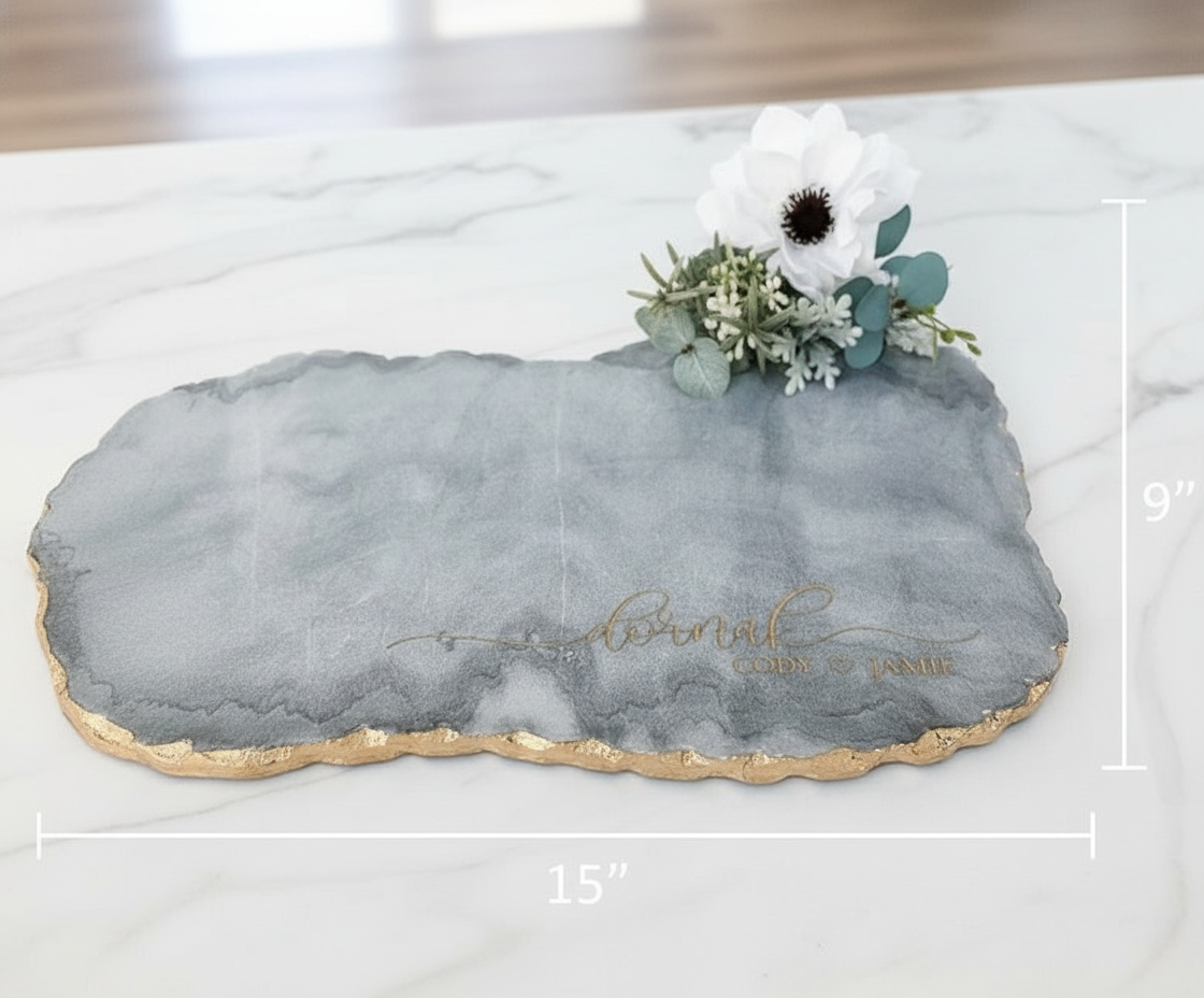 Personalized Marble Charcuterie Board