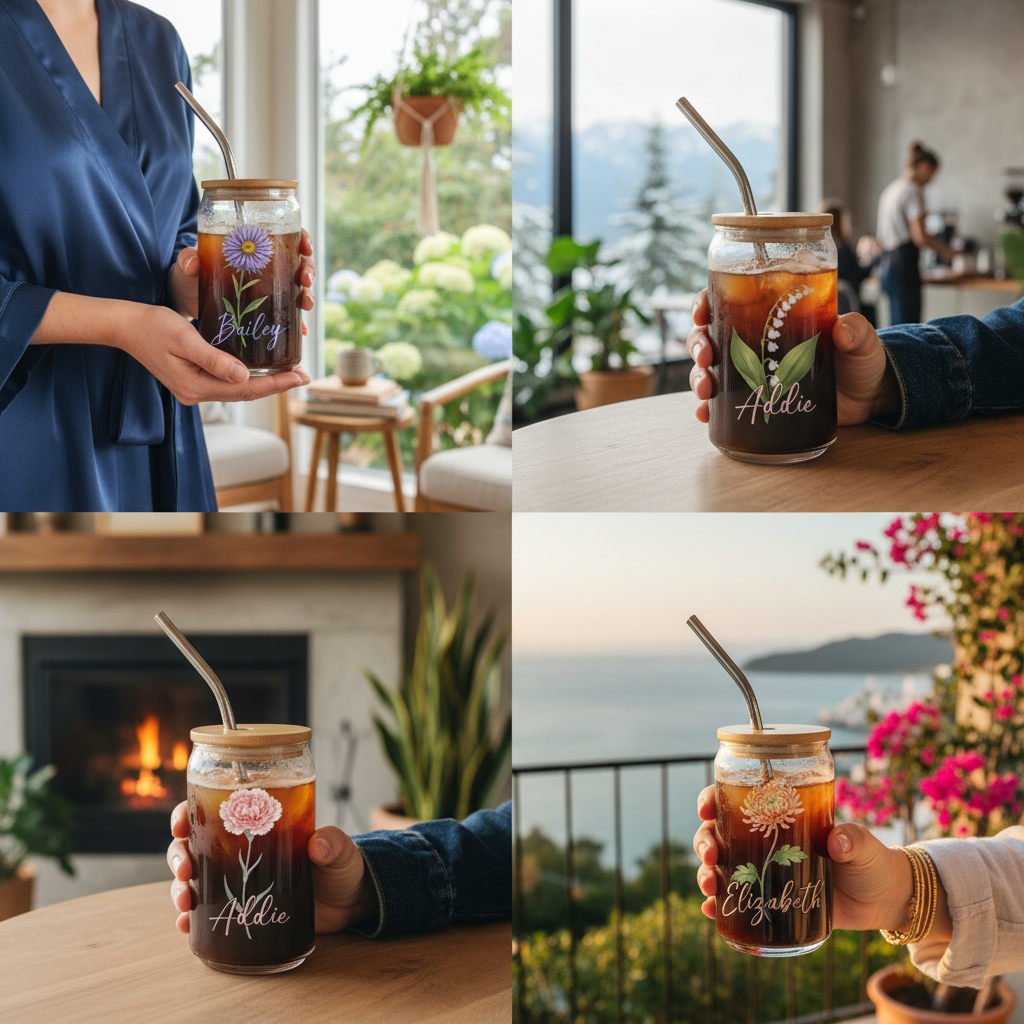 The Signature Birth Flower Glass