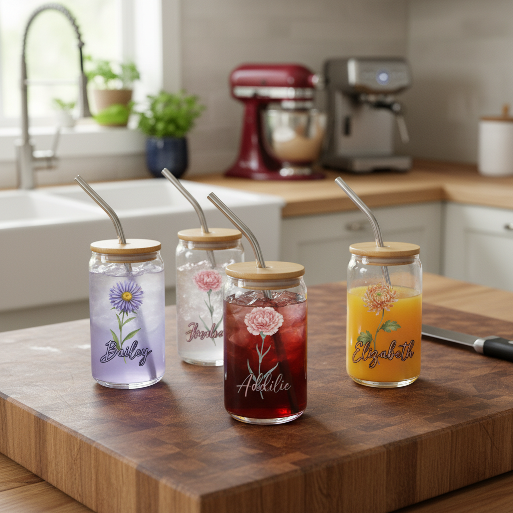 The Signature Birth Flower Glass