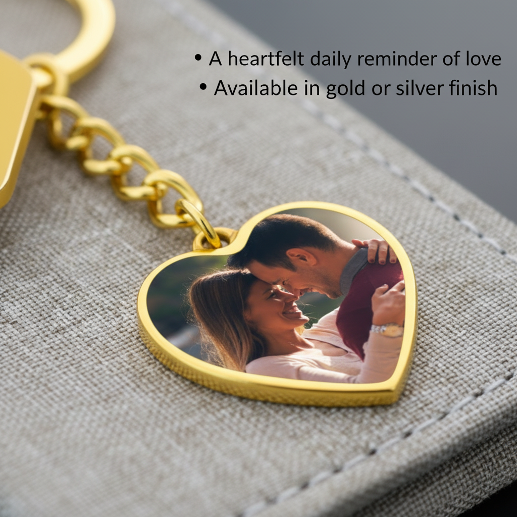 Heartfelt Moments Photo Keychain
