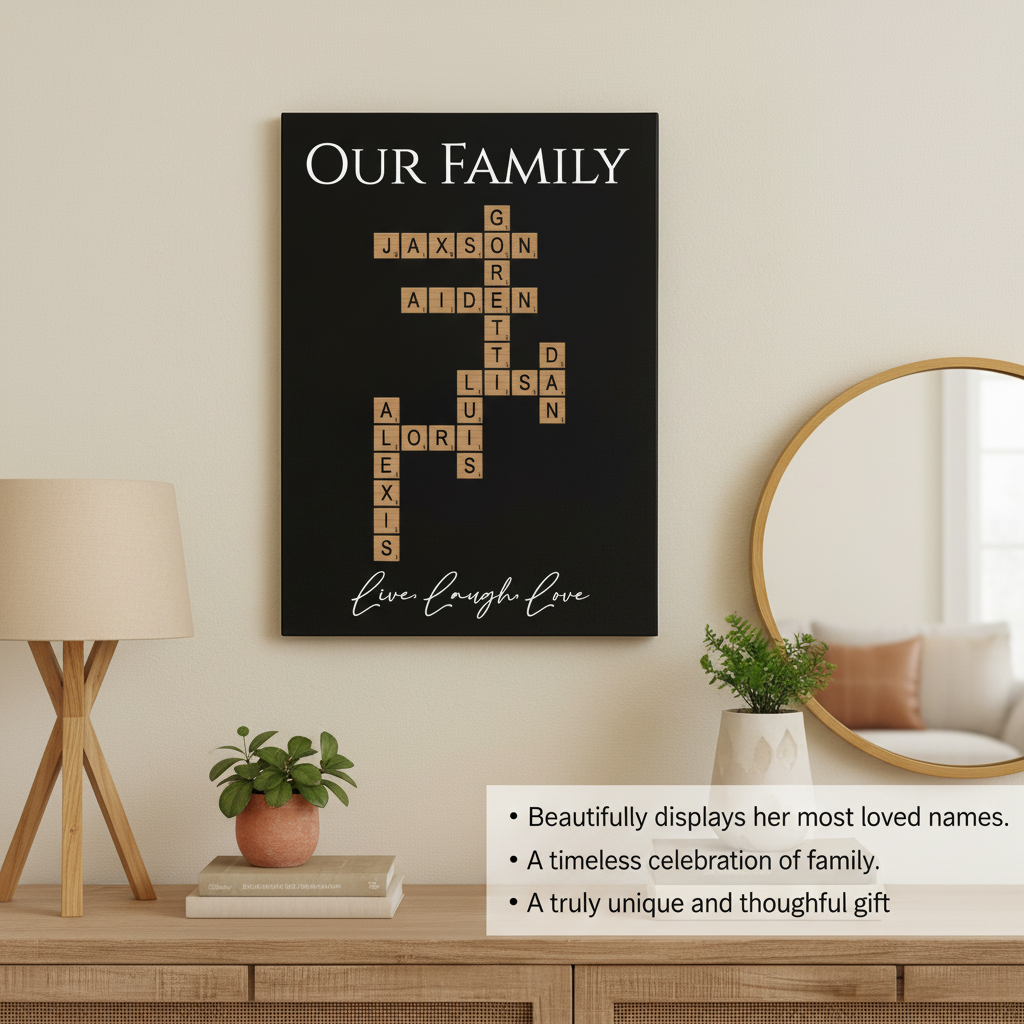 Our Family Crossword Sign