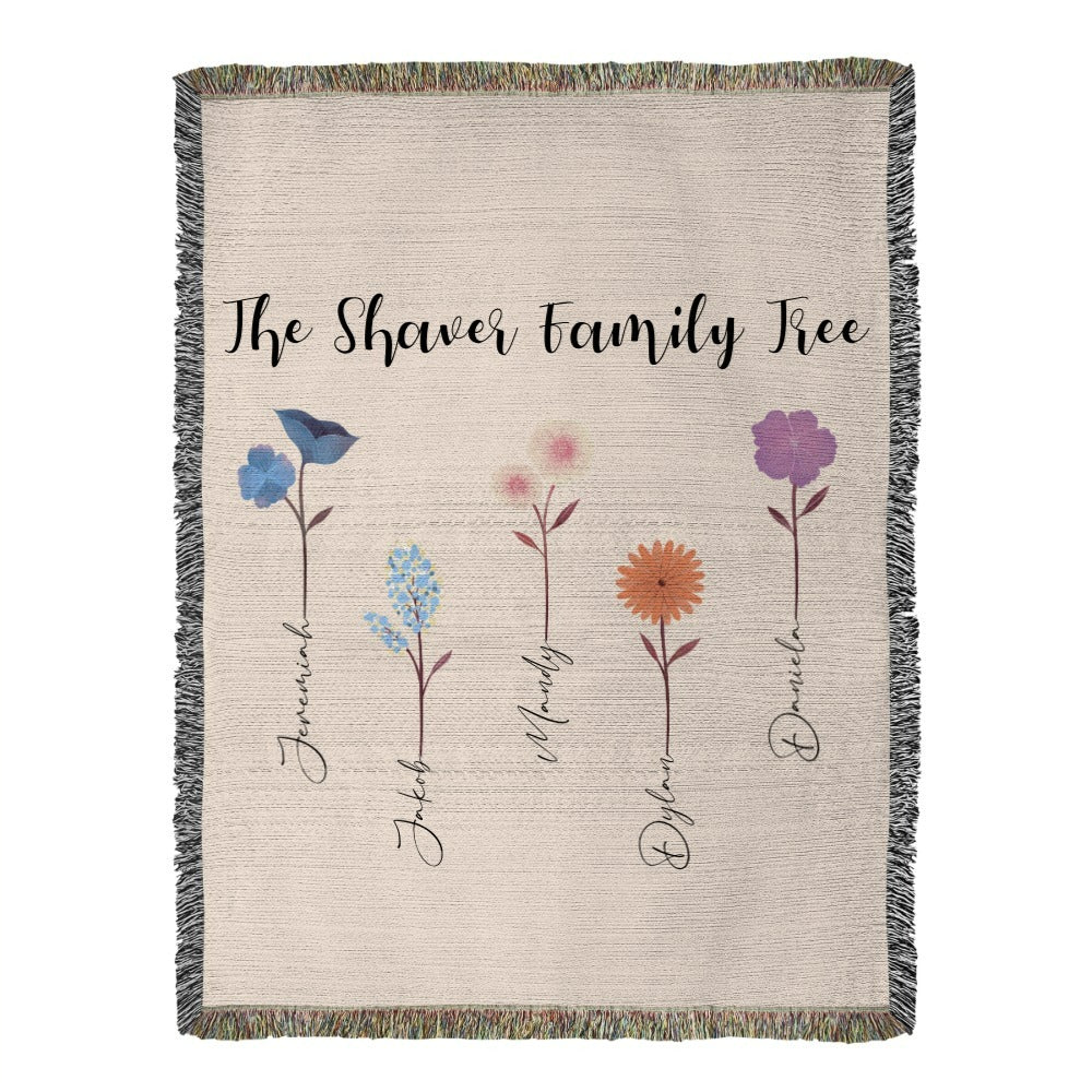 Personalized Family Garden Blanket