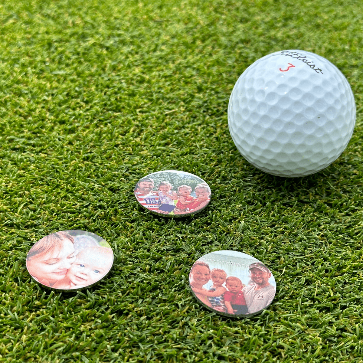 Personalized Custom Photo Ball Markers for her, Customized Gifts for Women by Groovy Girl Gifts
