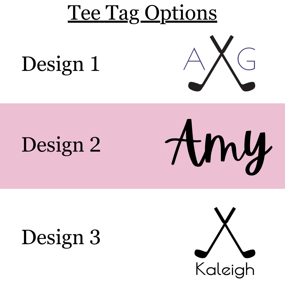 Personalized Custom Golf Bag Tag for her, Customized Gifts for Women by Groovy Girl Gifts