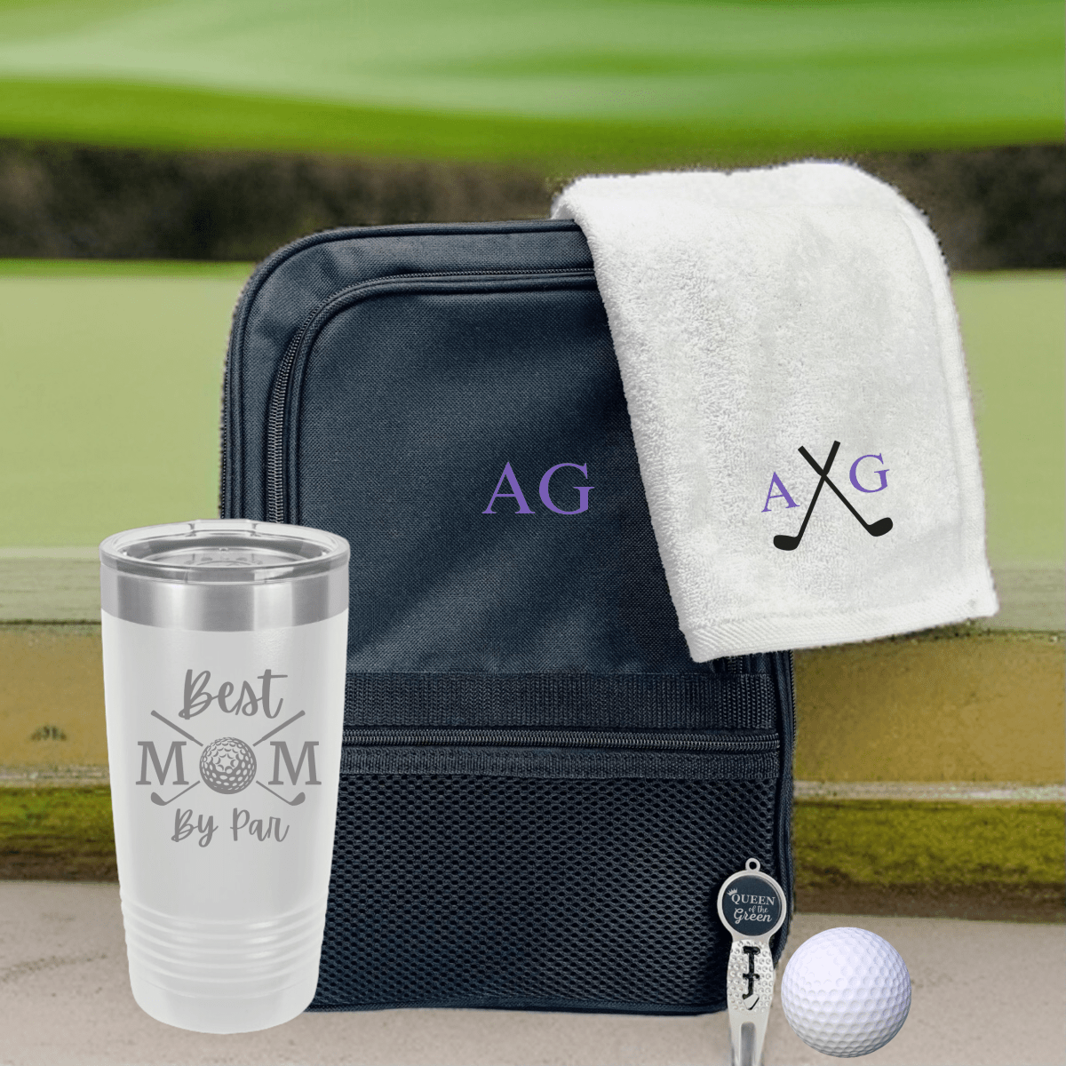 Personalized Par - fect Mom&#39;s Golf Essentials Set for her, Customized Gifts for Women by Groovy Girl Gifts