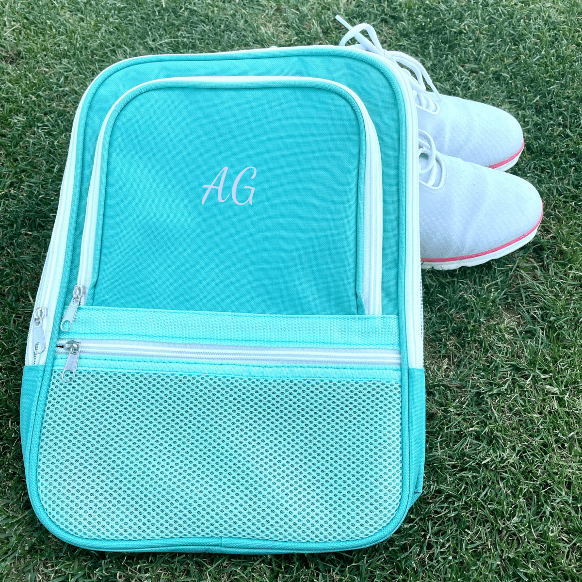 Personalized Stylish Personalized Golf Shoe Bag for her, Customized Gifts for Women by Groovy Girl Gifts