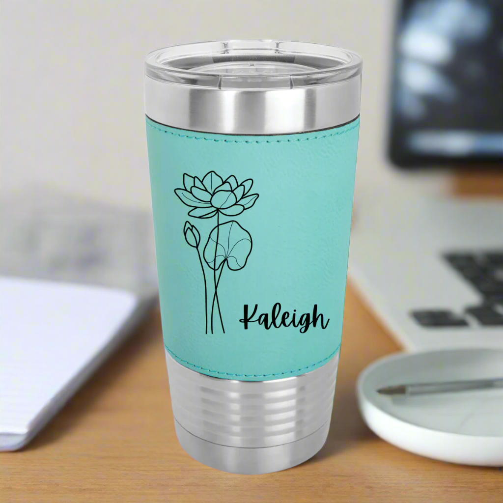 Personalized Personalized Birth Flower Tumbler for her, Customized Gifts for Women by Groovy Girl Gifts