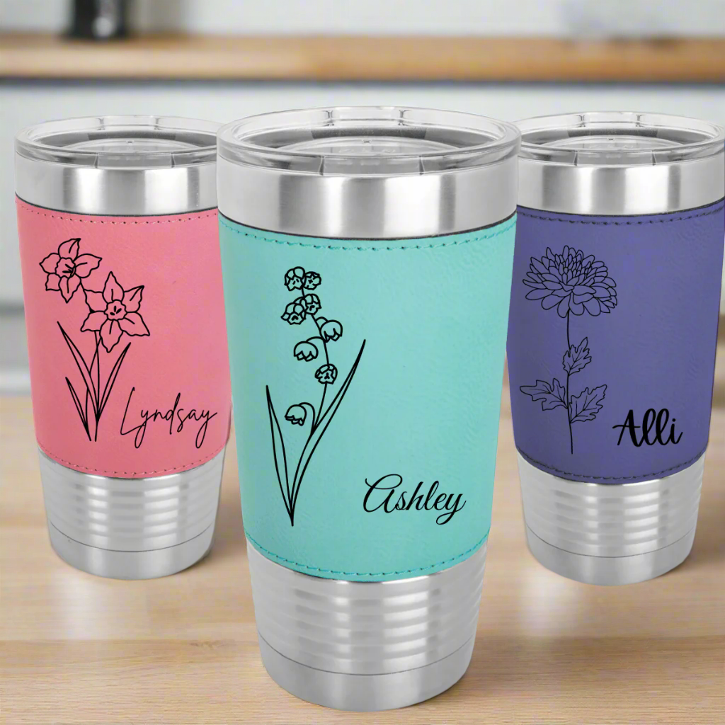 Personalized Birth Flower Tumbler