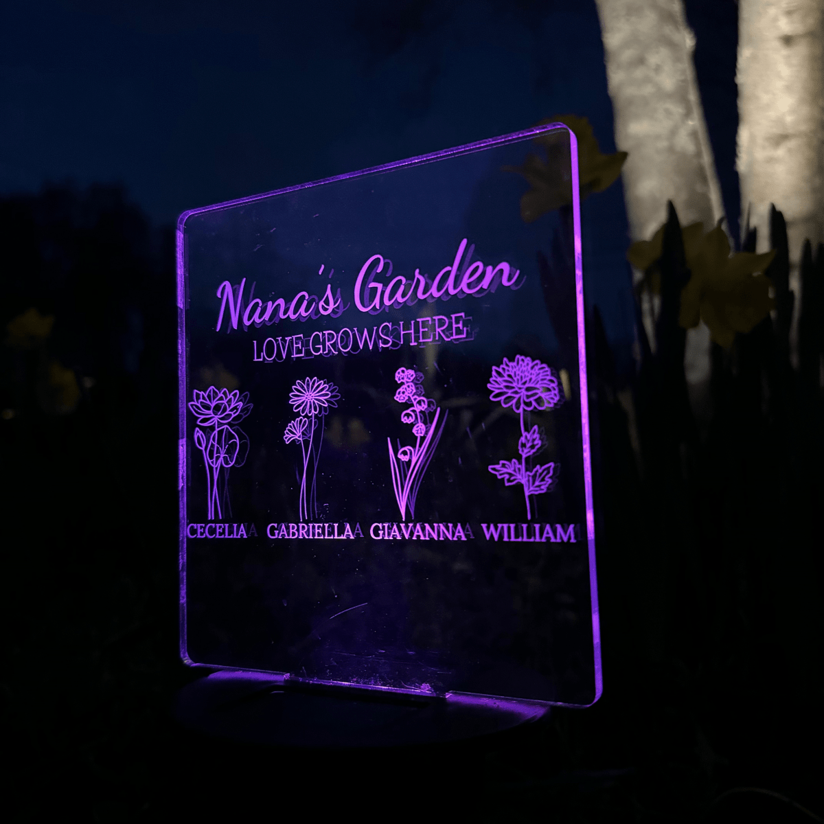 Personalized Radiant Love Garden Sign for her, Customized Gifts for Women by Groovy Girl Gifts