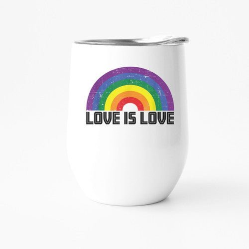 Gifts LOVE IS LOVE RAINBOW Wine Tumbler