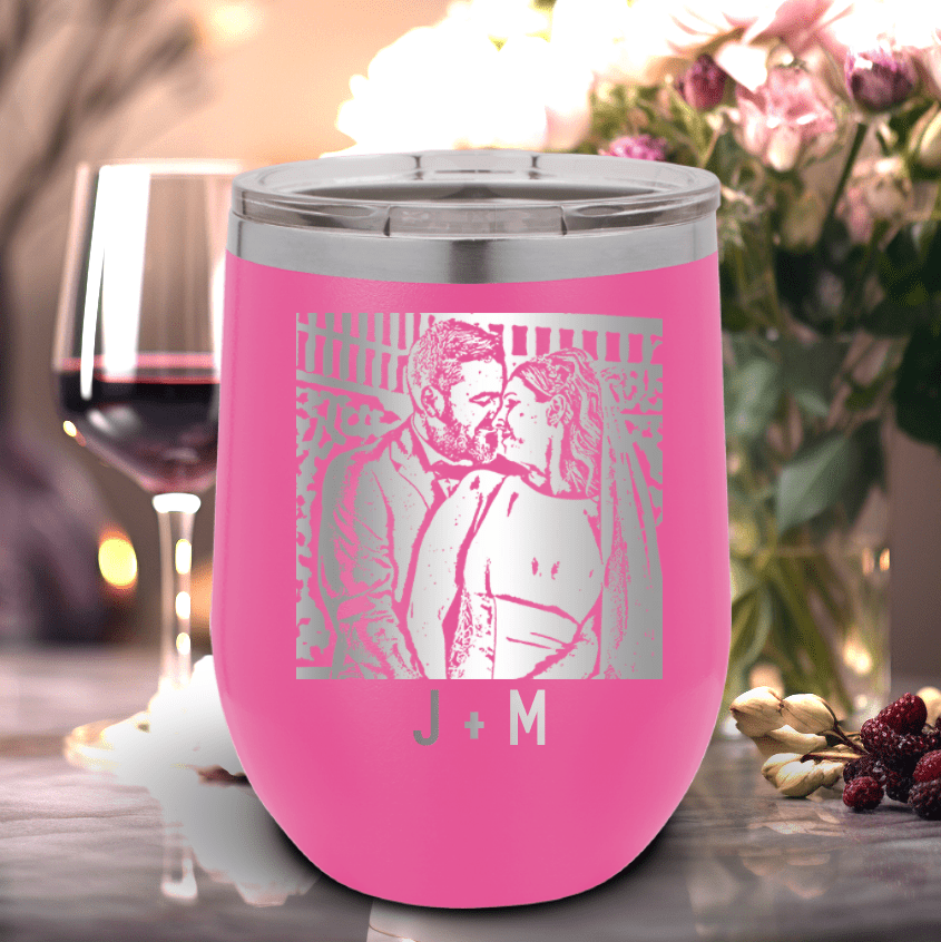 Personalized Anniversary Photo - Custom Laser Engraved Wine Tumbler for her, Customized Gifts for Women by Groovy Girl Gifts