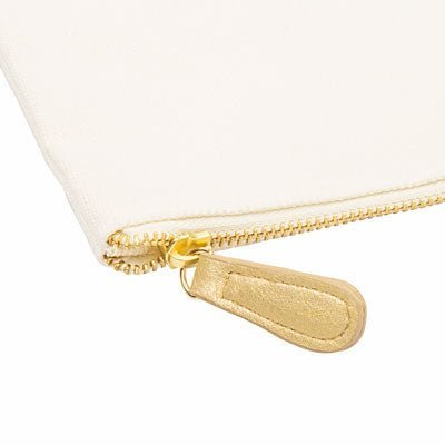 Gold Foil Bride Canvas Clutch