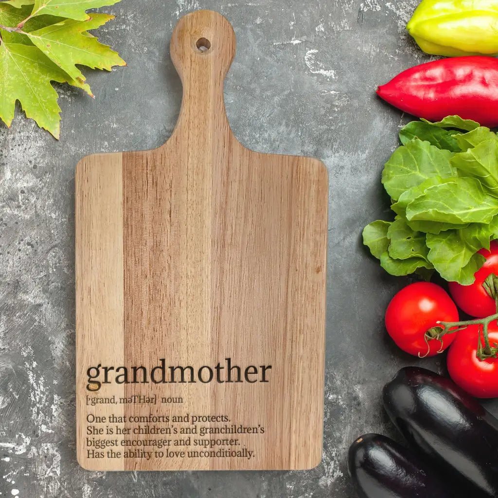 Personalized Grandma Definition Cutting Board for her, Customized Gifts for Women by Groovy Girl Gifts