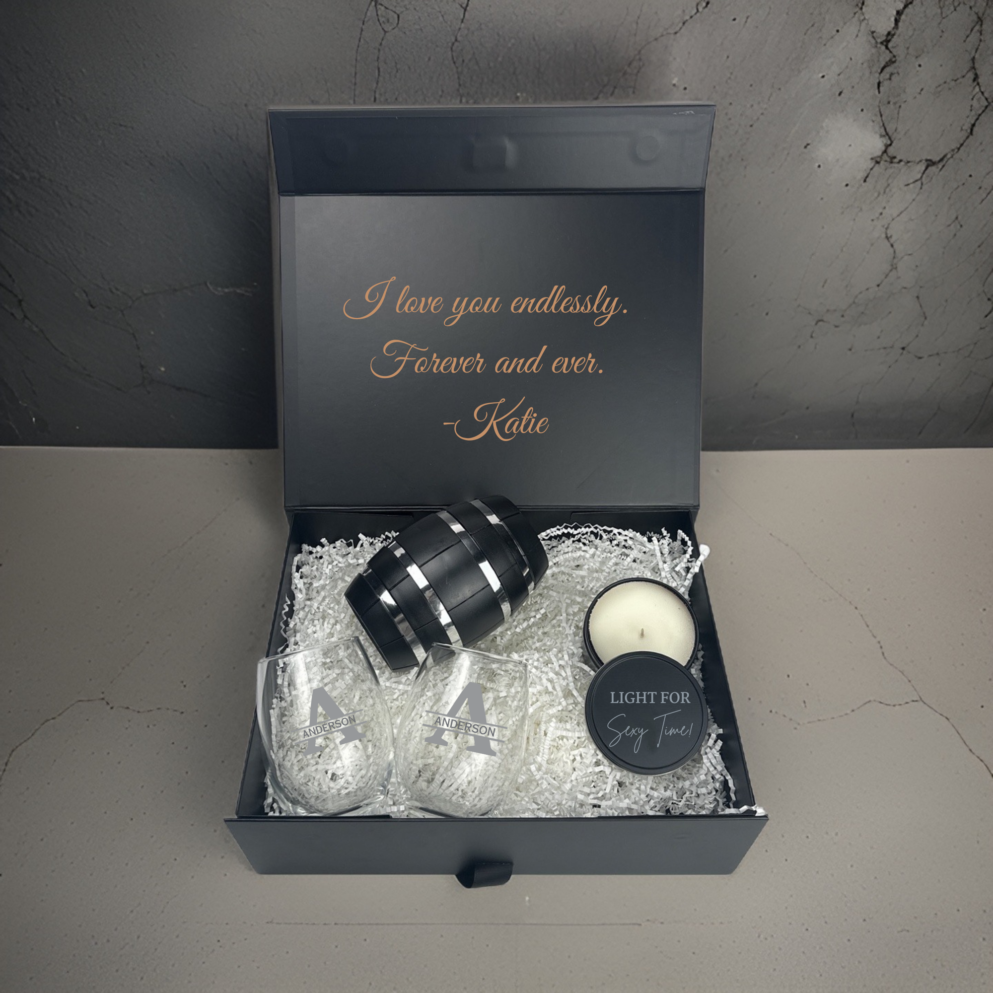 Elegant Anniversary Wine Gift Box