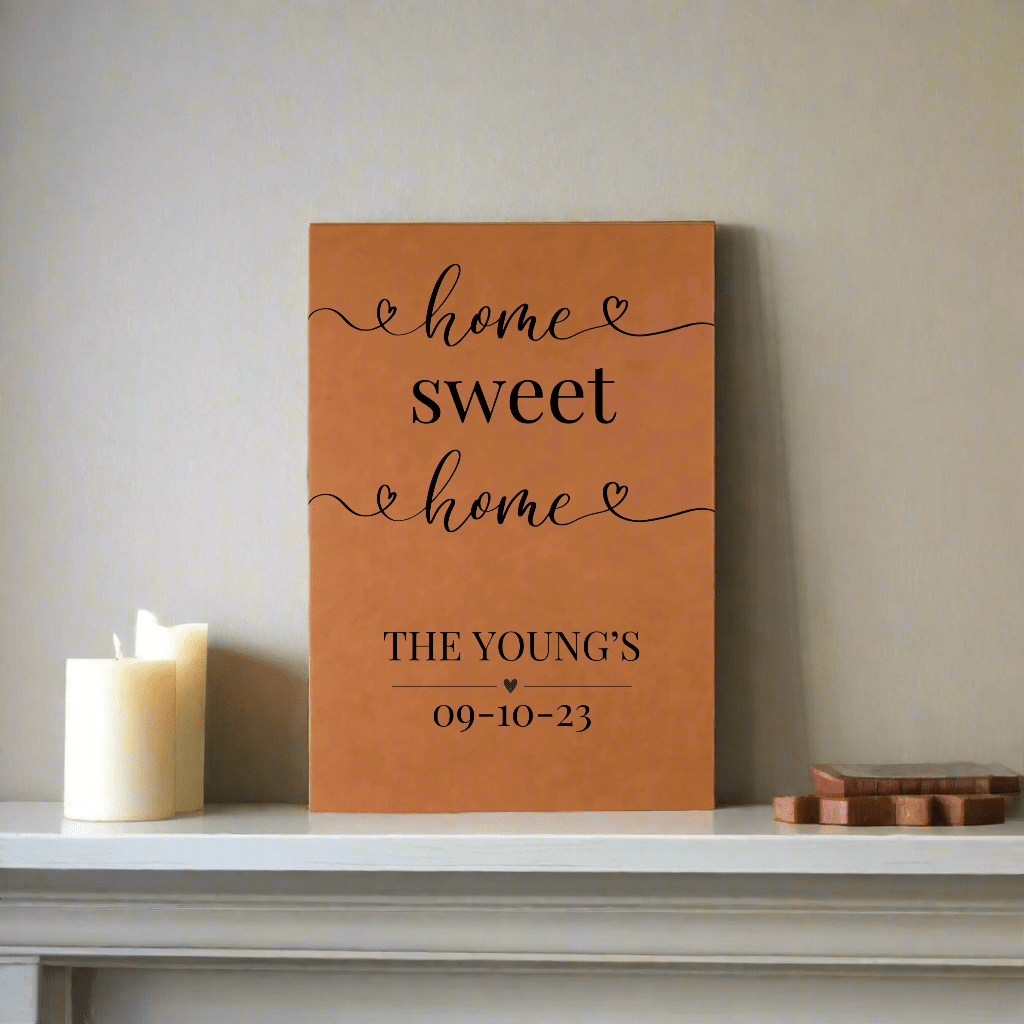Personalized Leatherette Wall Plaque