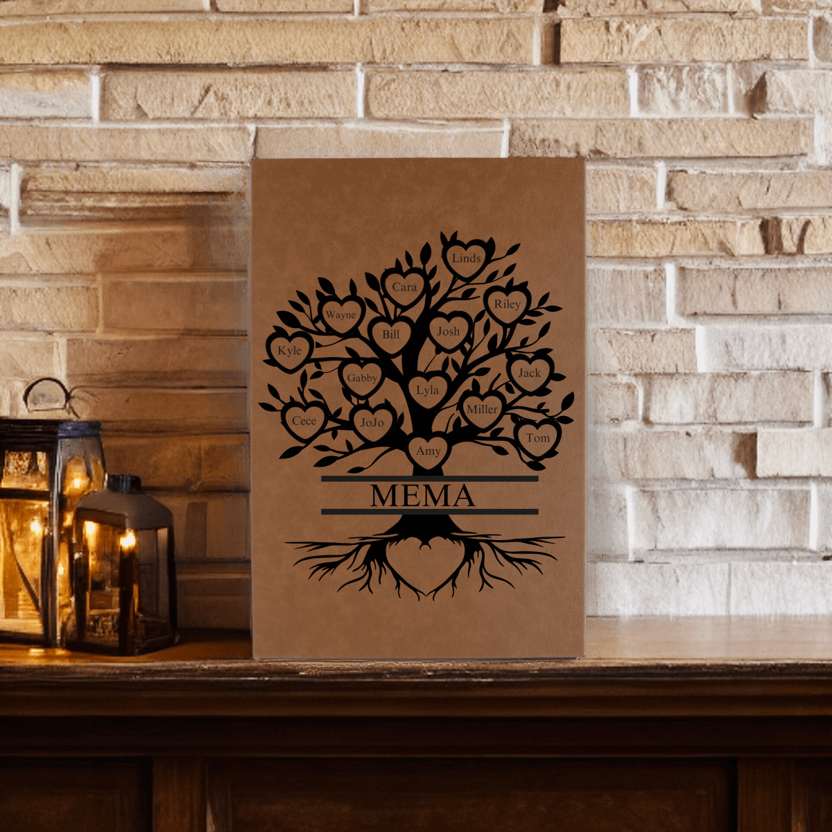 Personalized Custom Family Tree Sign for her, Customized Gifts for Women by Groovy Girl Gifts