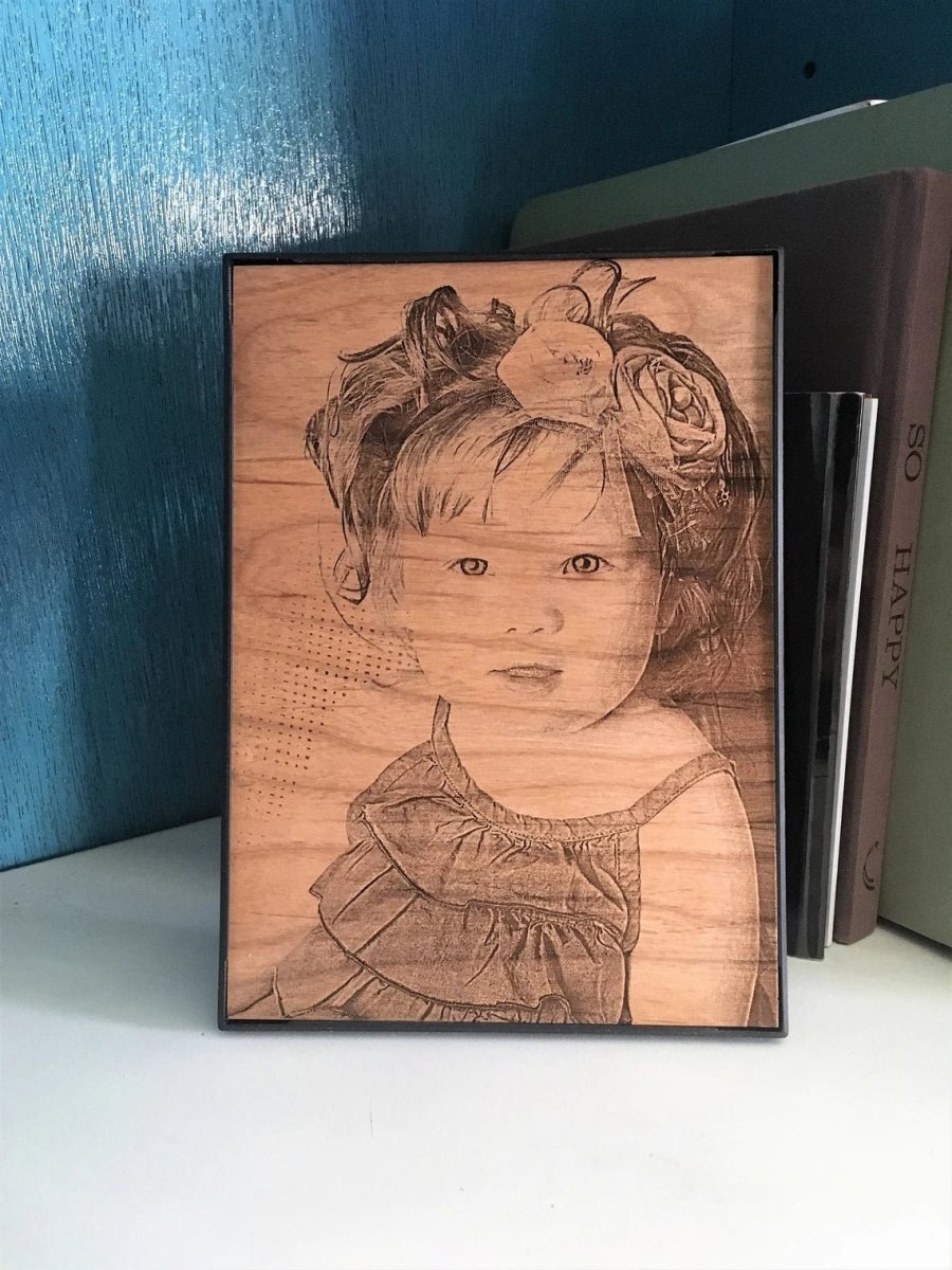 Personalized Anniversary Etched Wood Photo for her, Customized Gifts for Women by Groovy Girl Gifts