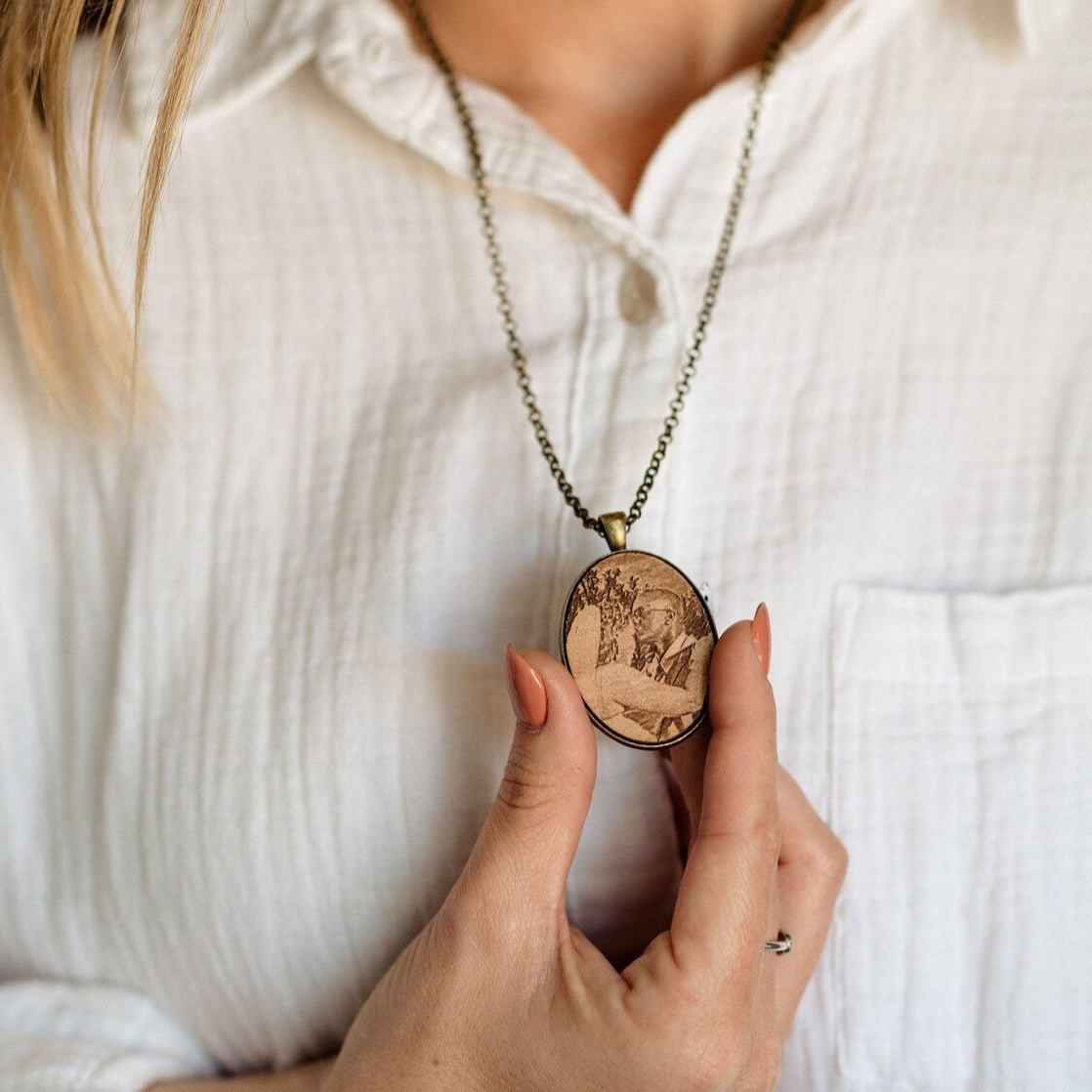 Personalized Etched In Love Wooden Necklace for her, Customized Gifts for Women by Groovy Girl Gifts