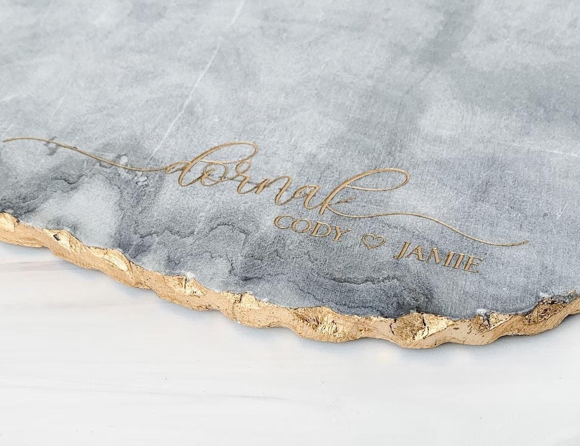 Personalized Marble Charcuterie Board