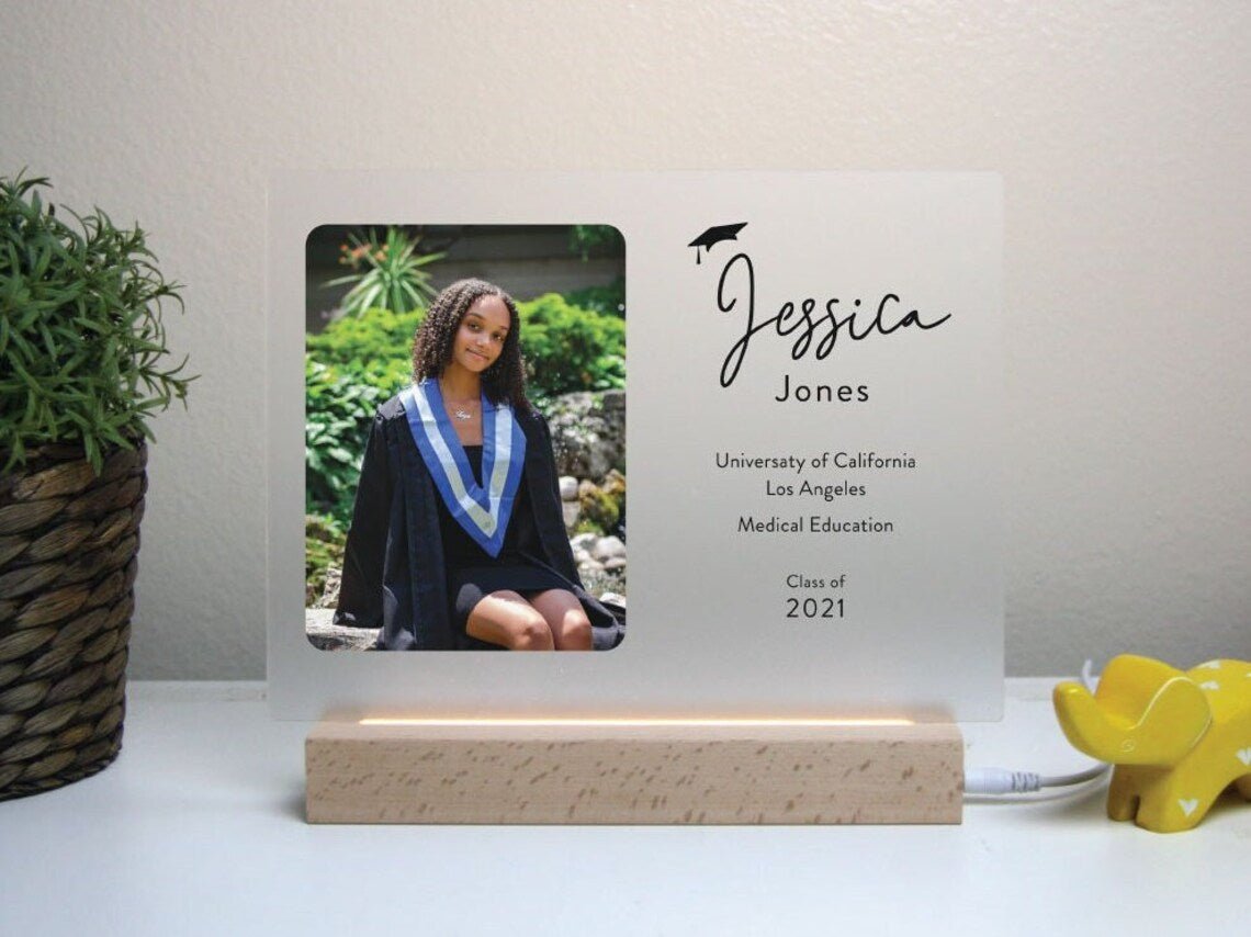 Personalized Radiant Grad Celebration Plaque for her, Customized Gifts for Women by Groovy Girl Gifts