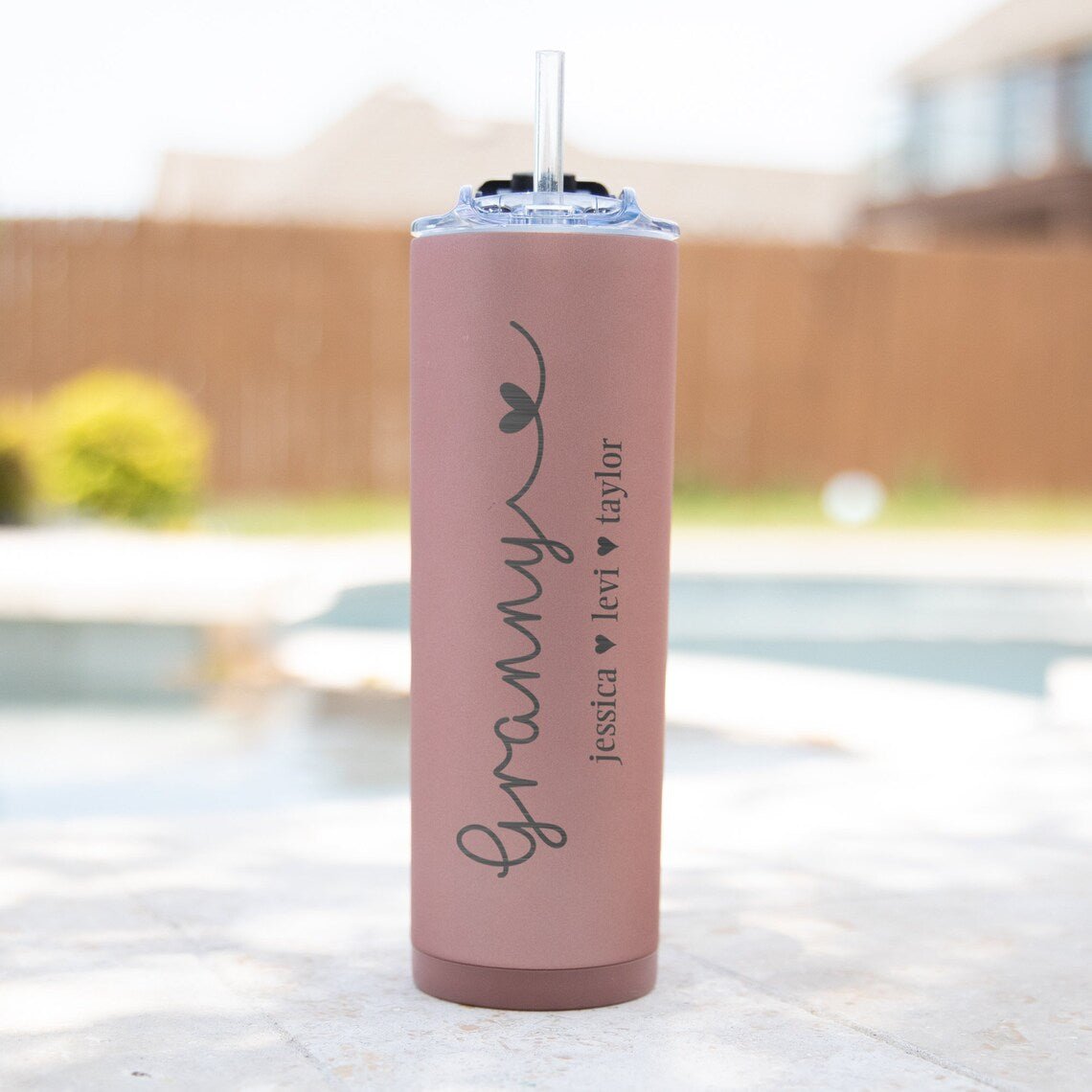 Personalized Personalized Kiddos Slim Tumbler for her, Customized Gifts for Women by Groovy Girl Gifts