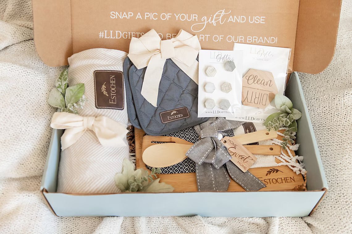 Personalized Wrapped In Love Gift Basket for her, Customized Gifts for Women by Groovy Girl Gifts