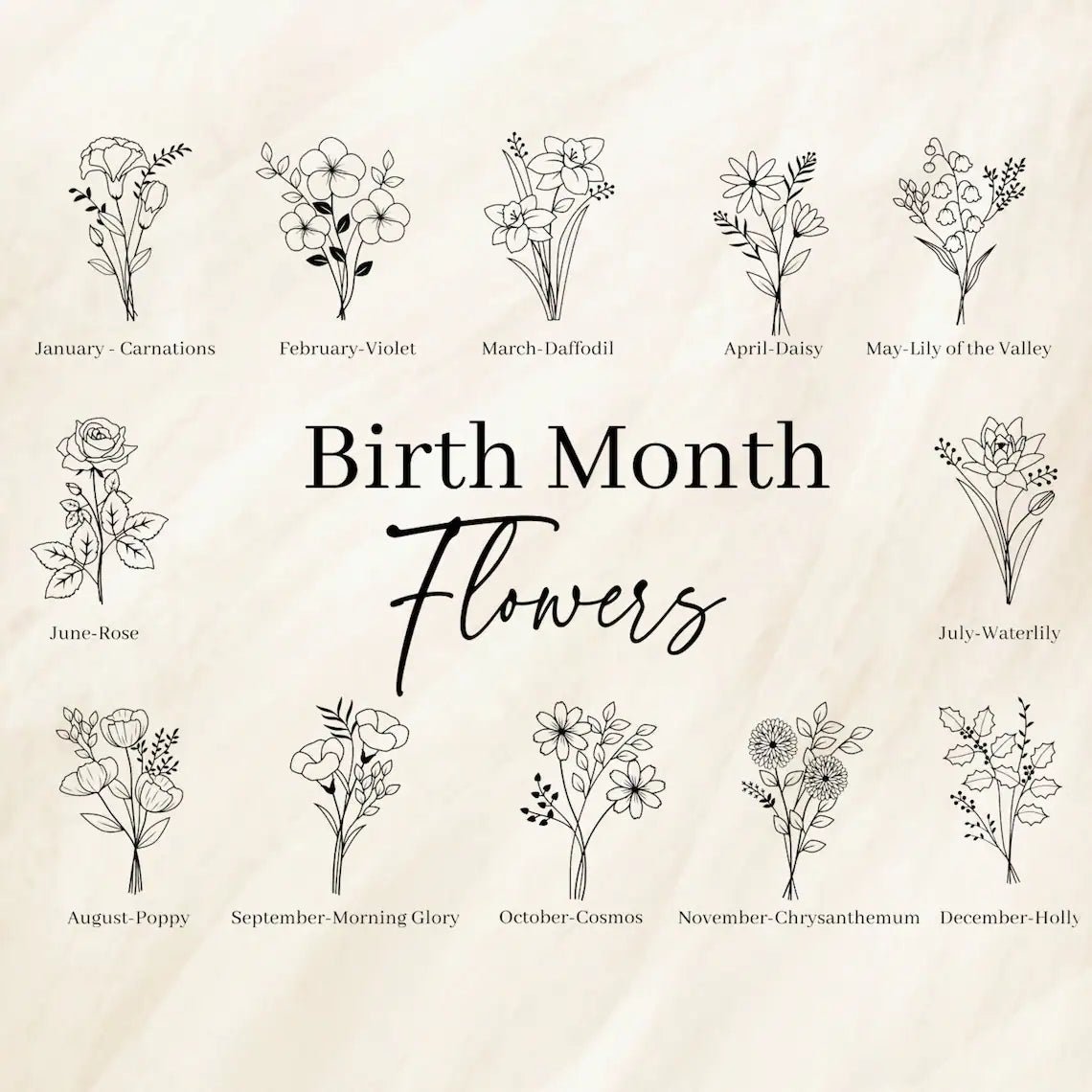 Birth Flower Tumbler