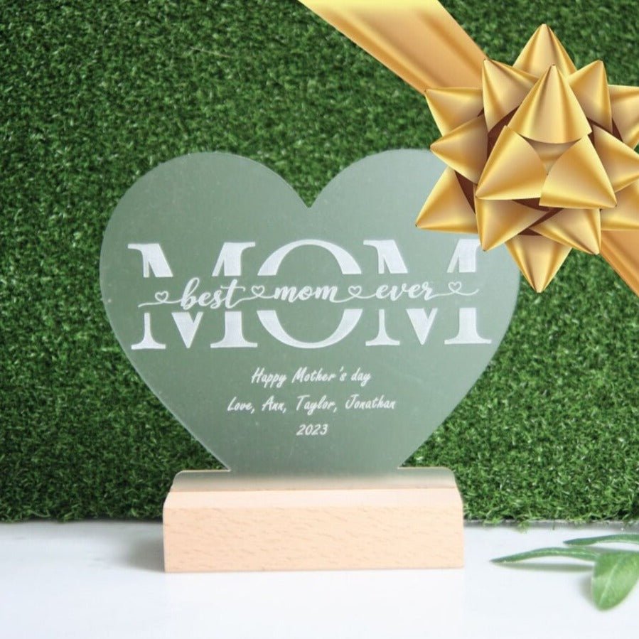 Personalized Mom&#39;s Light Of Love Plaque for her, Customized Gifts for Women by Groovy Girl Gifts