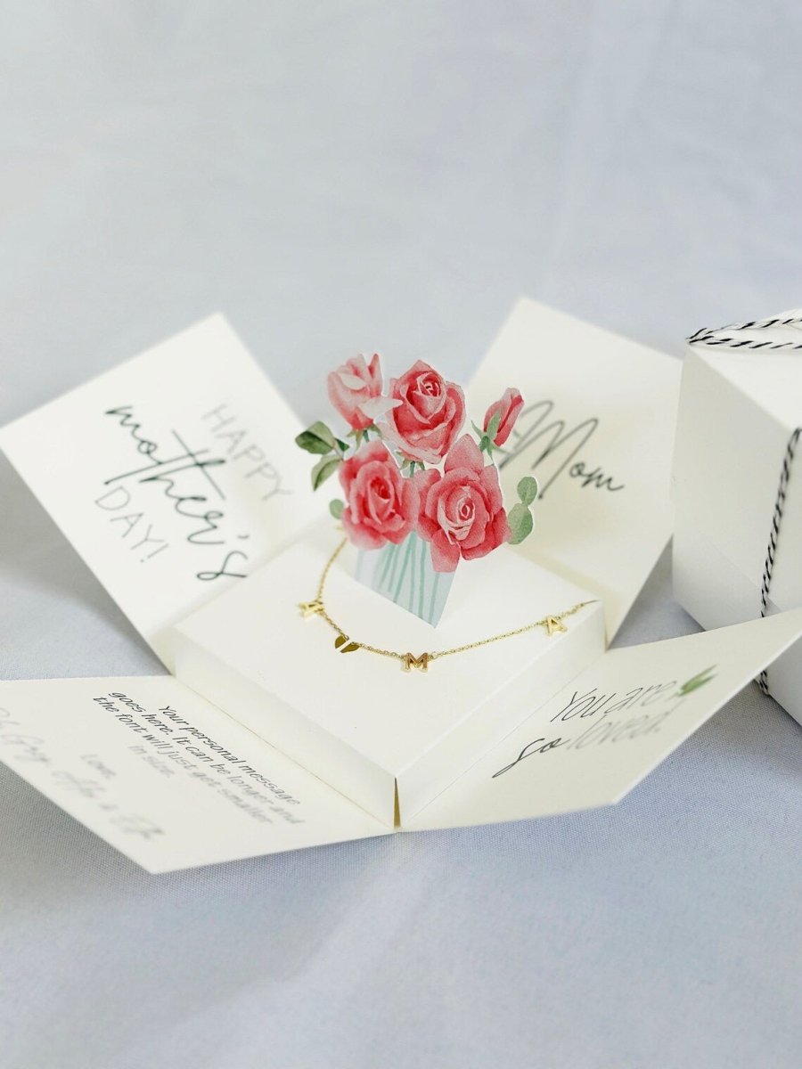 Personalized Mother&#39;s Eternal Love 14k Gold Necklace for her, Customized Gifts for Women by Groovy Girl Gifts