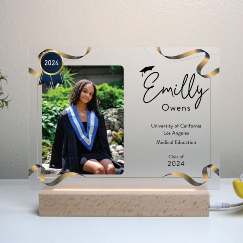 Personalized Radiant Grad Celebration Plaque for her, Customized Gifts for Women by Groovy Girl Gifts