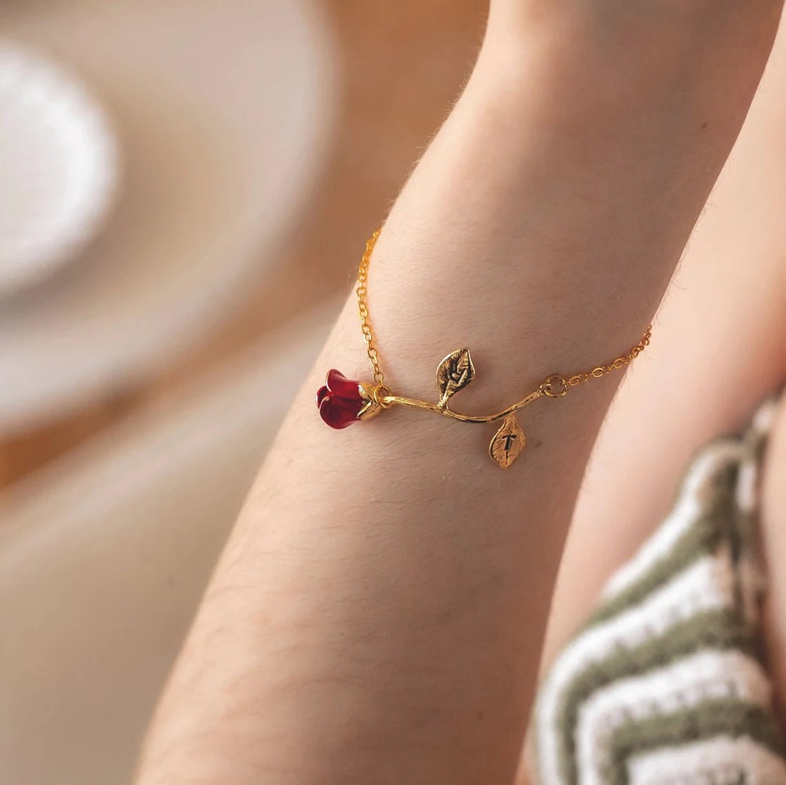 Personalized Custom Engraved Rose Bracelet for her, Customized Gifts for Women by Groovy Girl Gifts