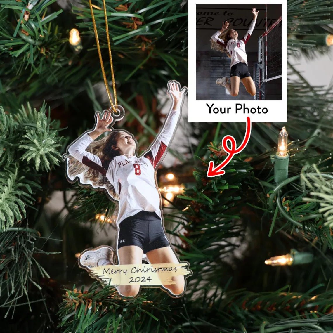 Personalized Custom Christmas Photo Ornament for her, Customized Gifts for Women by Groovy Girl Gifts
