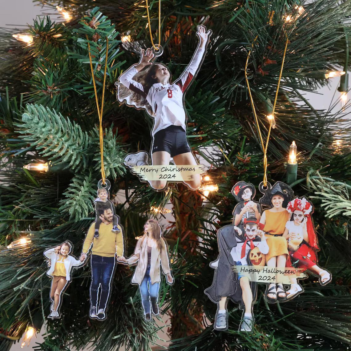 Personalized Custom Christmas Photo Ornament for her, Customized Gifts for Women by Groovy Girl Gifts