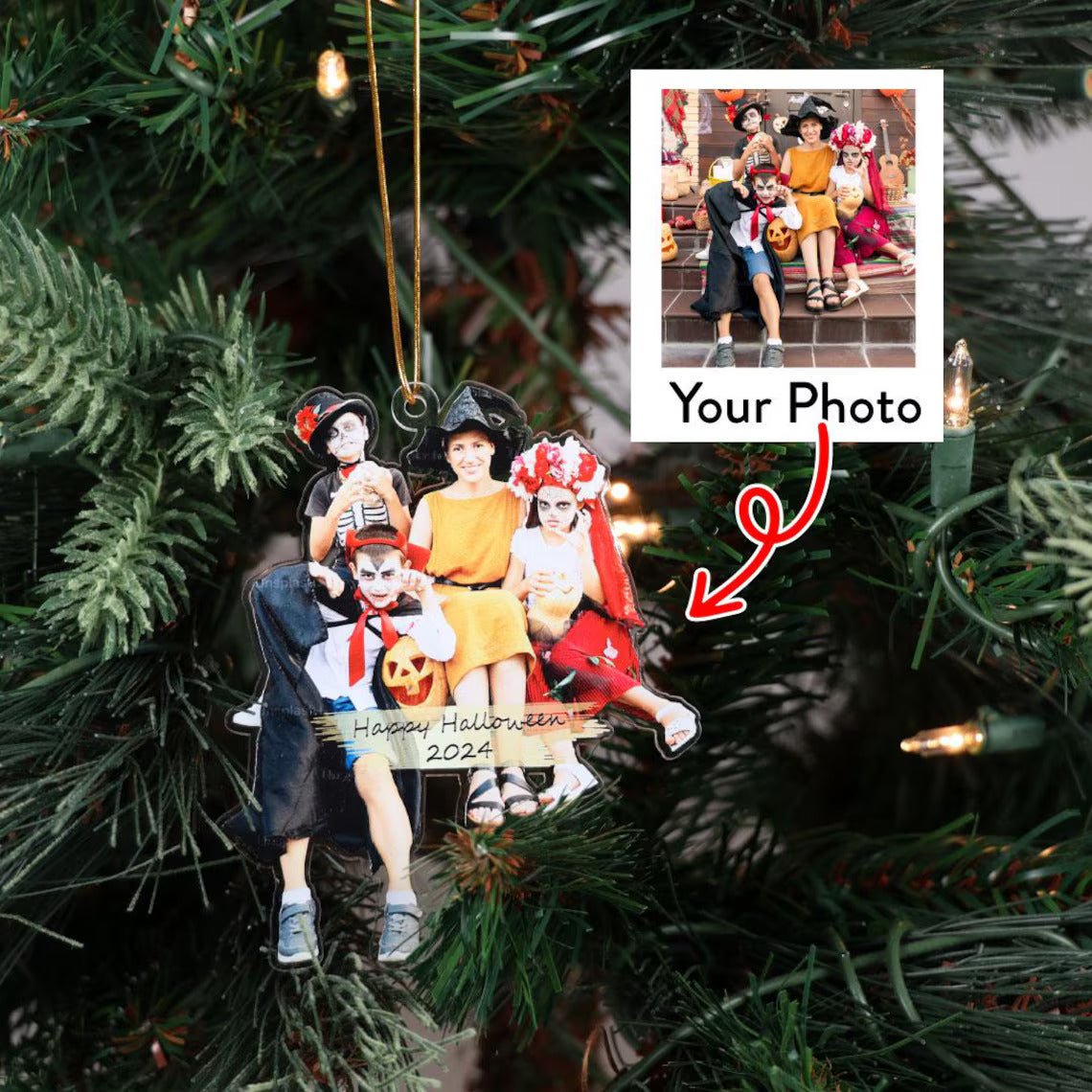 Personalized Custom Christmas Photo Ornament for her, Customized Gifts for Women by Groovy Girl Gifts