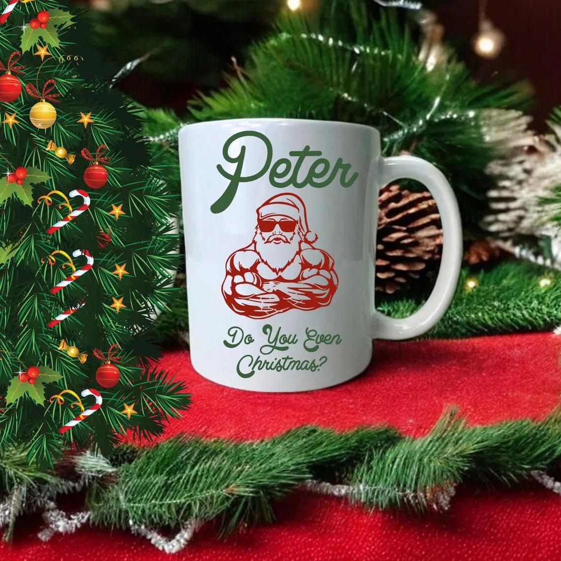 Personalized Custom Christmas Coffee Mug for her, Customized Gifts for Women by Groovy Girl Gifts