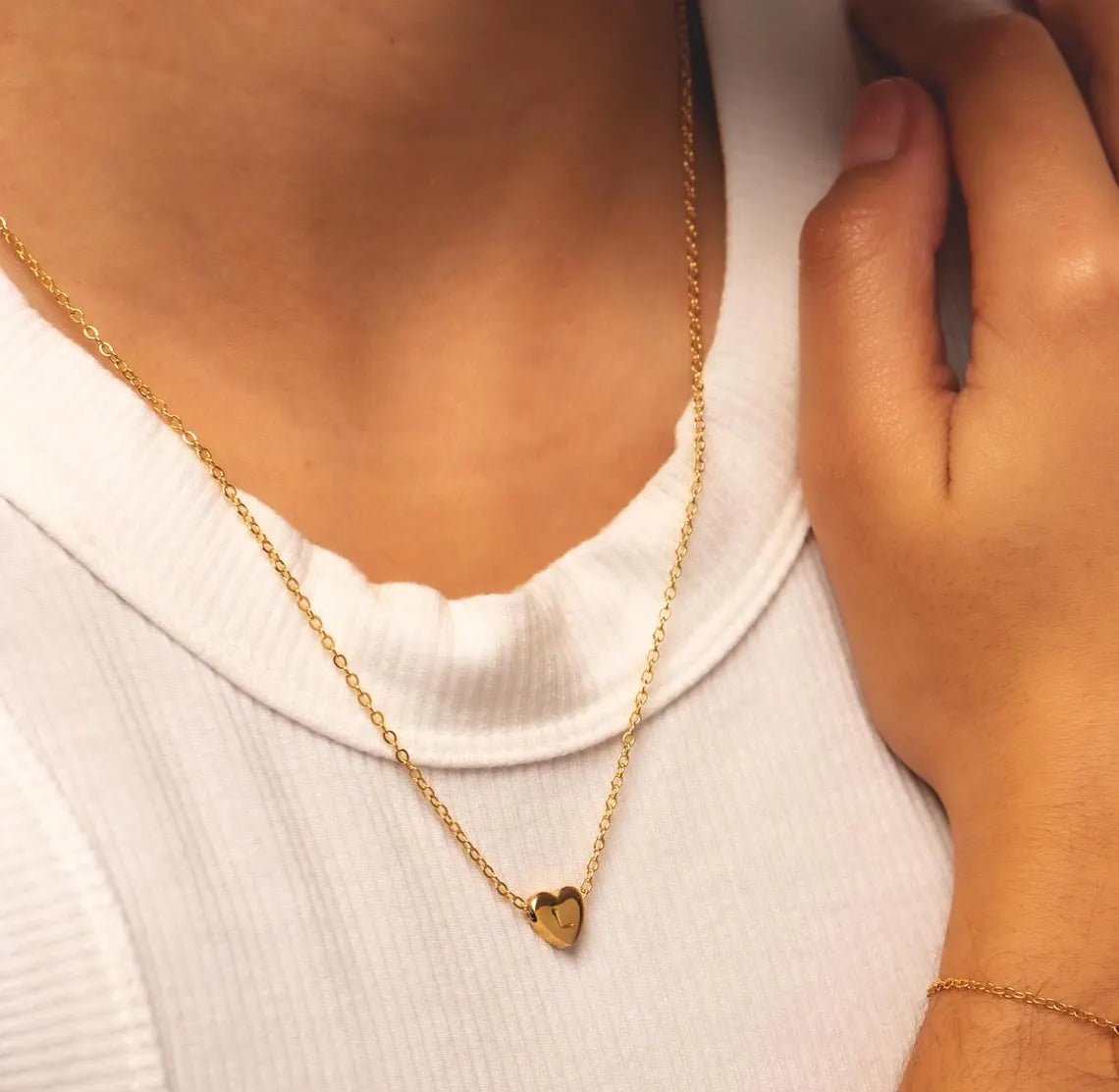 Personalized Elegant Personalized Heart Charm Necklace for her, Customized Gifts for Women by Groovy Girl Gifts